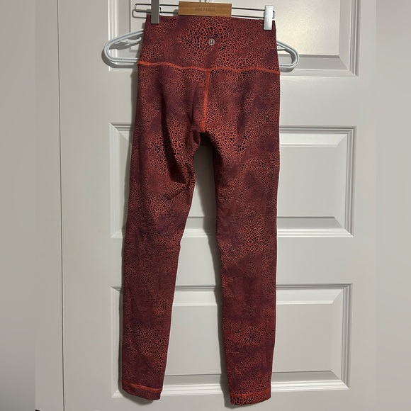 Lululemon Wunder Train HR Size 4 Orange Crackle Glaze - Picture 2 of 4